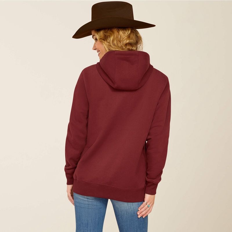 Ariat Logo 2.0 Hoodie Tawny Port Femme | FFB-82180045