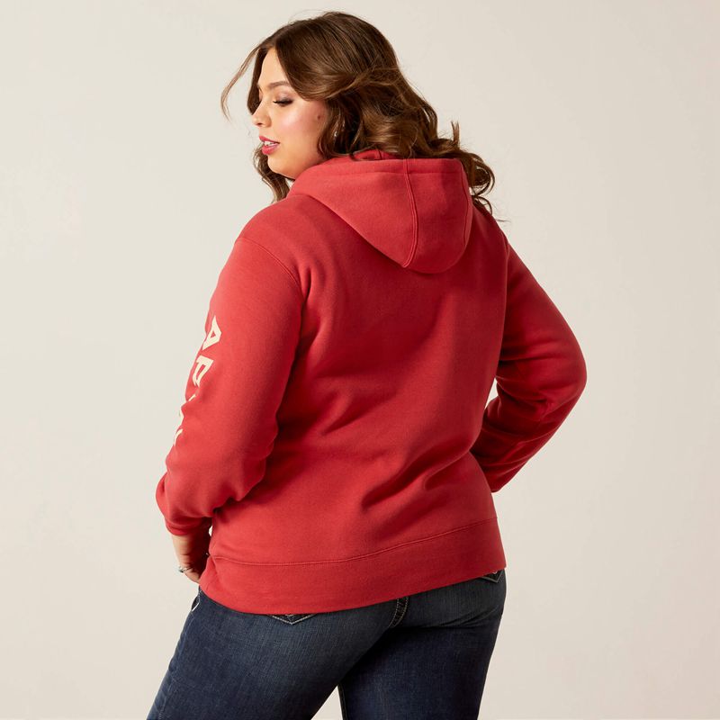 Ariat Logo Hoodie Cardinal Femme | ZTG-60084429