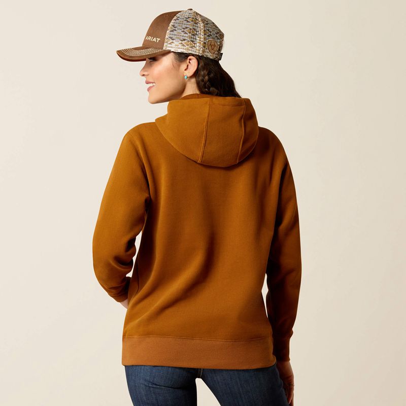 Ariat Horizon Hoodie Chestnut Horse Femme | NAA-77843476