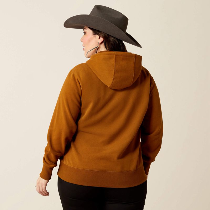 Ariat Horizon Hoodie Chestnut Horse Femme | NAA-77843476