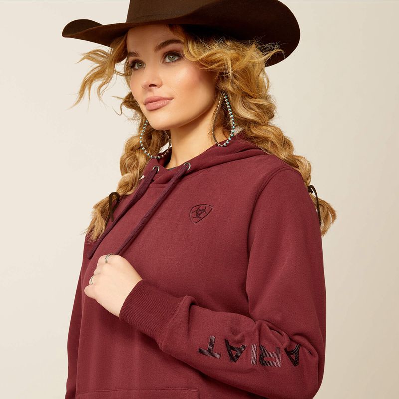 Ariat Logo 2.0 Hoodie Tawny Port Femme | FFB-82180045