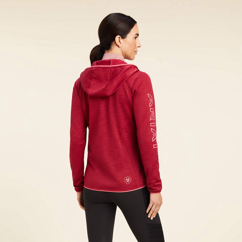 Ariat Byron Full Zip Hoodie Rouge Femme | NDW-69396090