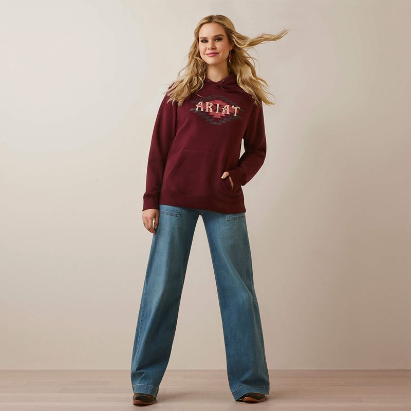 Ariat Diamond Hoodie Twany Port Femme | DVP-14705605