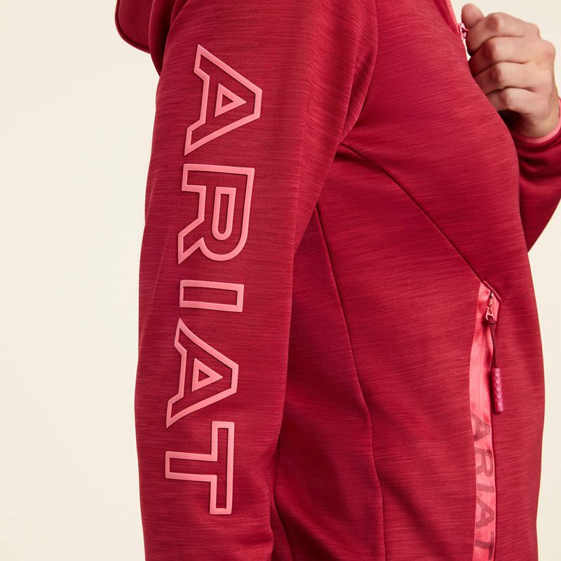 Ariat Byron Full Zip Hoodie Rouge Femme | NDW-69396090