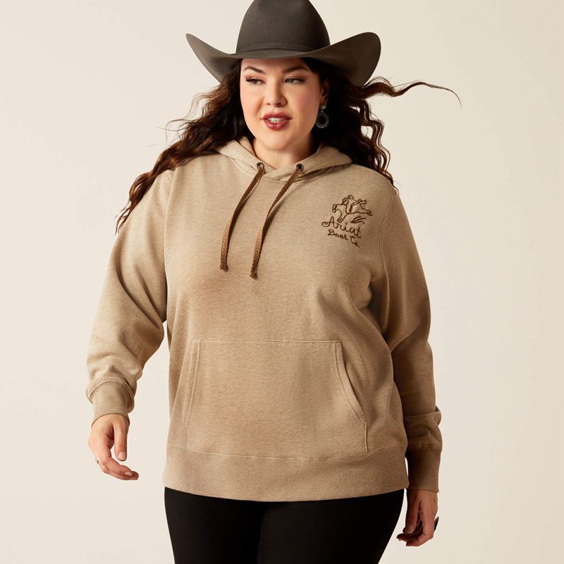 Ariat Bronco Stitch Hoodie Noir Femme | LQG-72229183