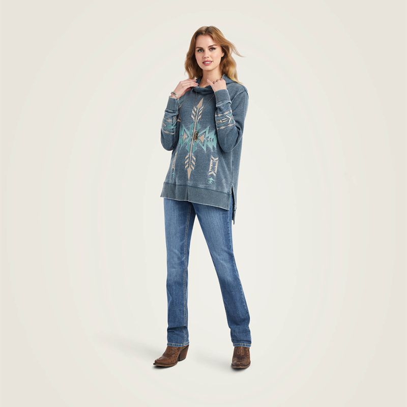 Ariat Alo Vera Hoodie Bleu Marine Femme | LLF-70162651