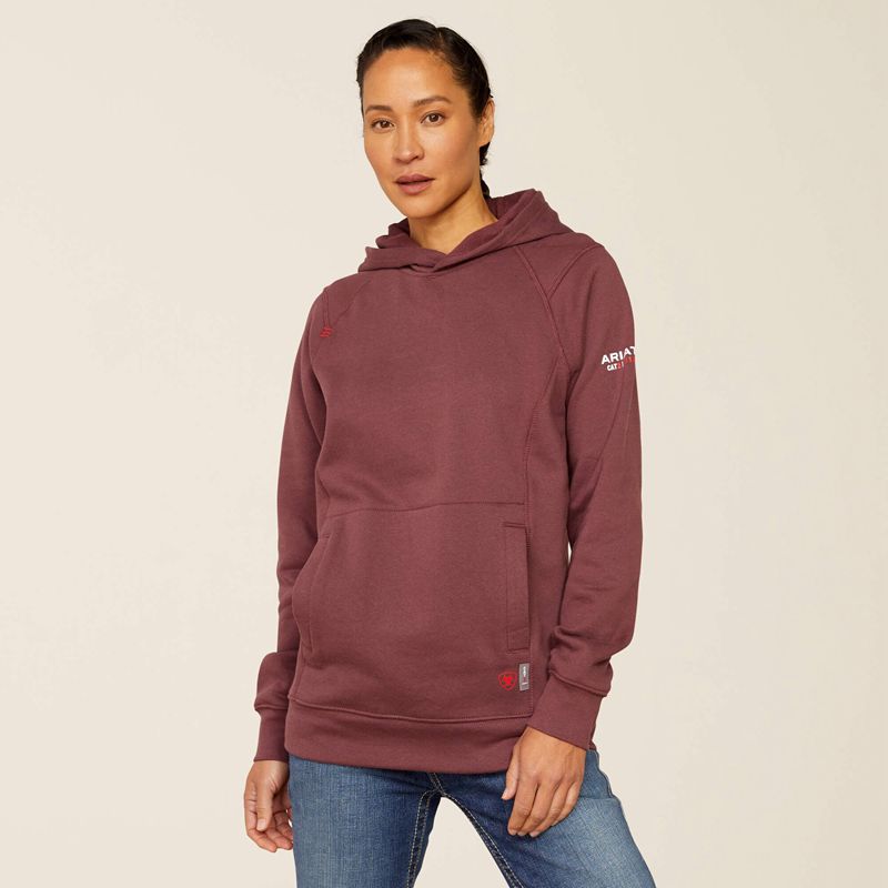 Ariat Fr Rev Pullover Hoodie Catawba Grape Femme | MKI-77541078