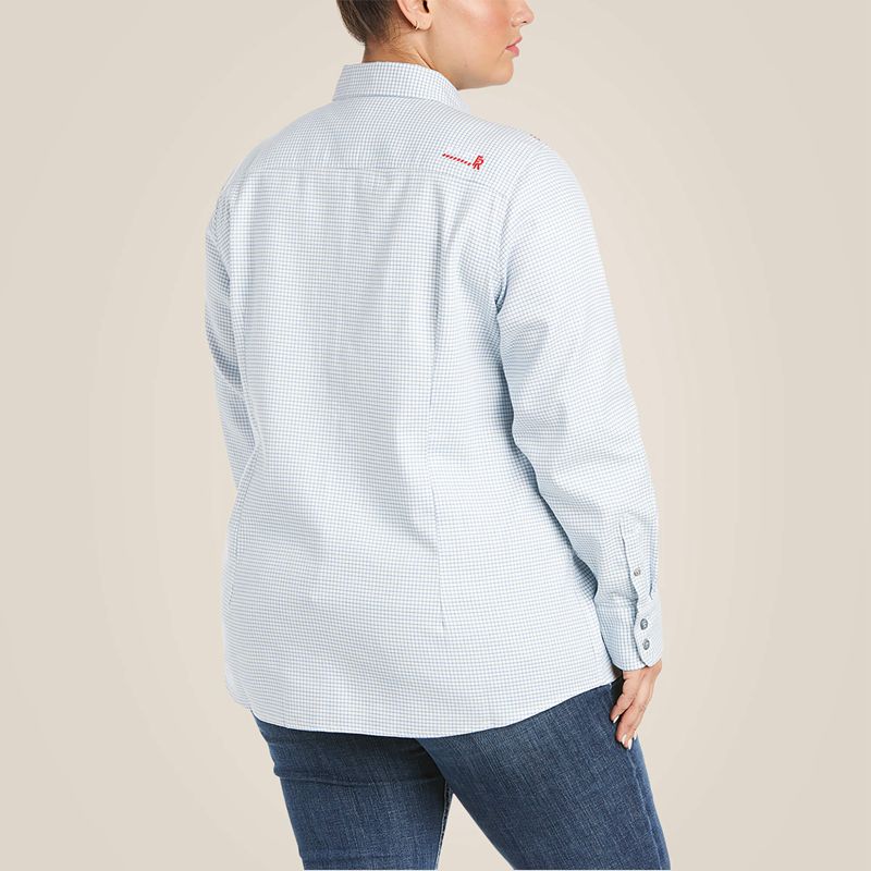 Ariat Fr Hermosa Durastretch Work Shirt Blanche Femme | HGQ-25886717