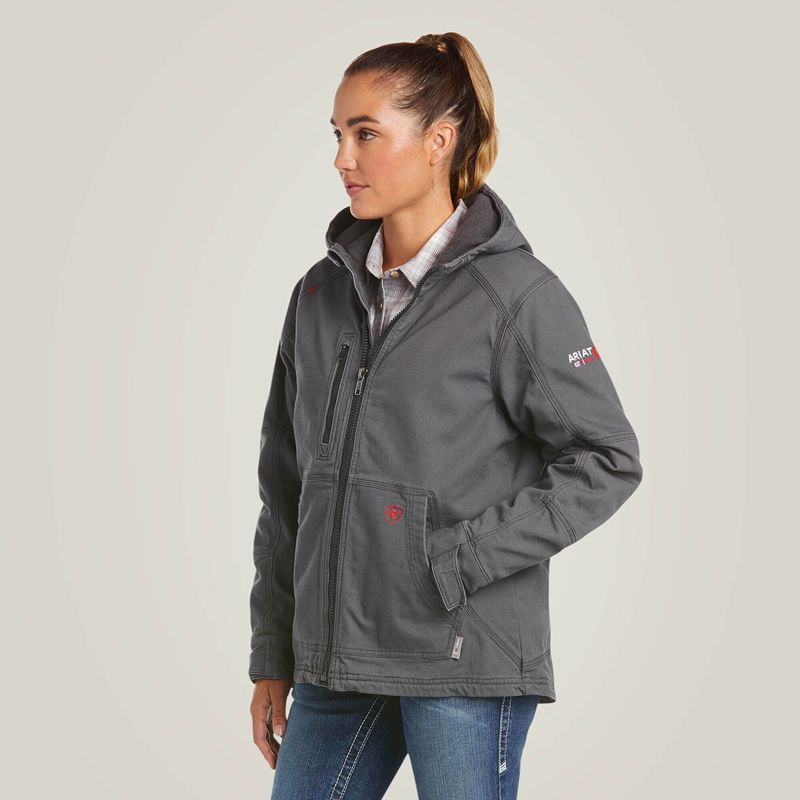 Ariat Fr Duralight Cordura Canvas Jacket Grise Femme | CUO-71979317