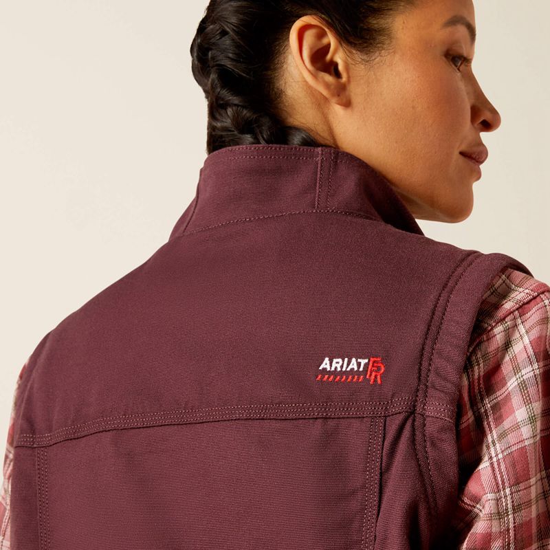 Ariat Fr Duralight Cordura Canvas Vest Catawba Grape Femme | GMN-14619708