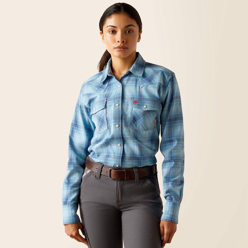 Ariat Fr Bonita Snap Work Shirt Bleu Femme | PFL-19562461