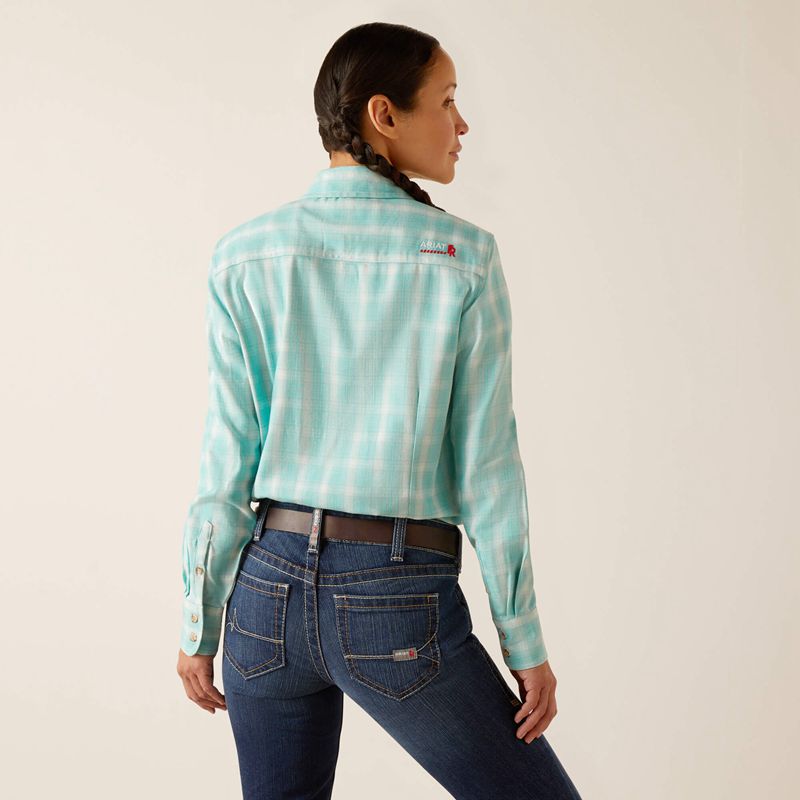 Ariat Fr Catalina Work Shirt Bleu Femme | ADG-43907265