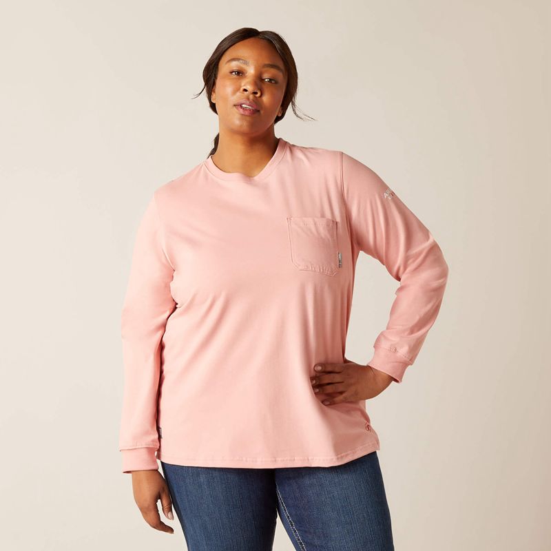 Ariat Fr American Rose T-Shirt Mauveglow Femme | QDJ-98591708