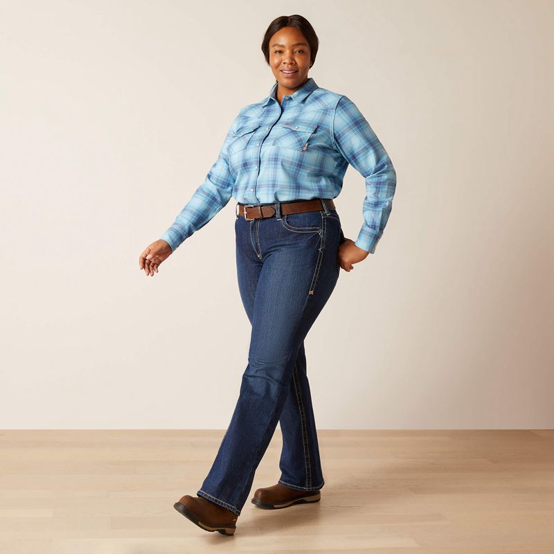 Ariat Fr Bonita Snap Work Shirt Bleu Femme | PFL-19562461