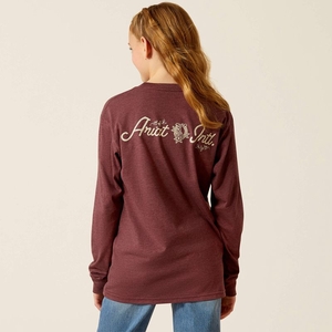 Ariat Fine Boots And Denim T-Shirt Bordeaux Enfant | LNG-55804299