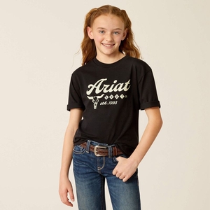 Ariat Established Boot Co T-Shirt Noir Enfant | IYT-13863650