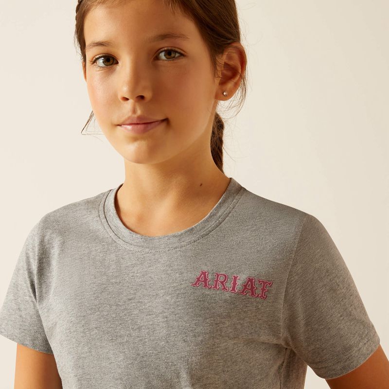 Ariat Cactus Rose T-Shirt Grise Enfant | OEV-59705779