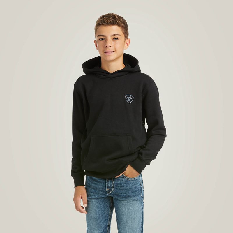 Ariat Patriot 2.0 Sweatshirt Black/Grey Enfant | DWN-67808864