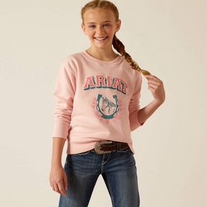 Ariat College Sweatshirt Rose Enfant | RTF-93817899