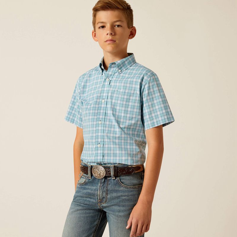 Ariat Pro Series Erin Classic Fit Shirt Bleu Enfant | MAC-45426064