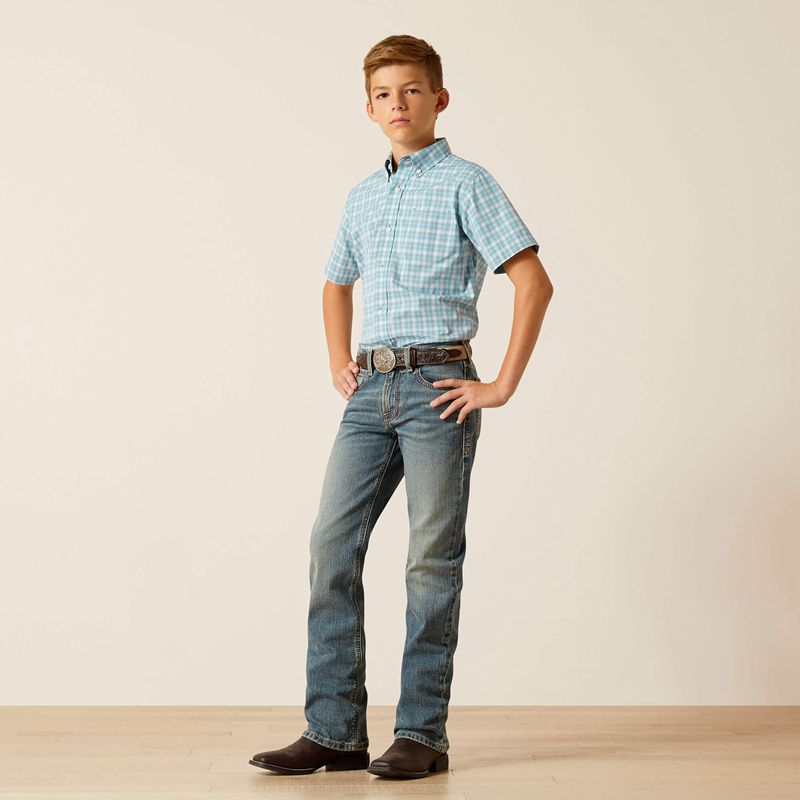 Ariat Pro Series Erin Classic Fit Shirt Bleu Enfant | MAC-45426064