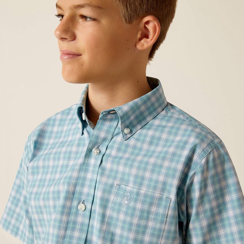 Ariat Pro Series Erin Classic Fit Shirt Bleu Enfant | MAC-45426064