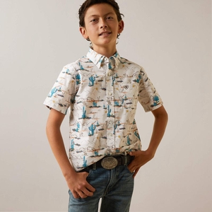 Ariat Krish Classic Fit Shirt Blanche Enfant | YNU-88712066