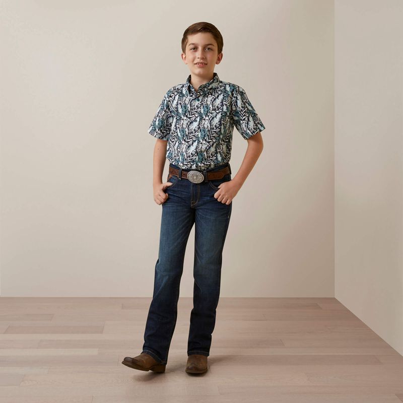 Ariat O'shea Classic Fit Shirt Blanche Enfant | JMR-71597507