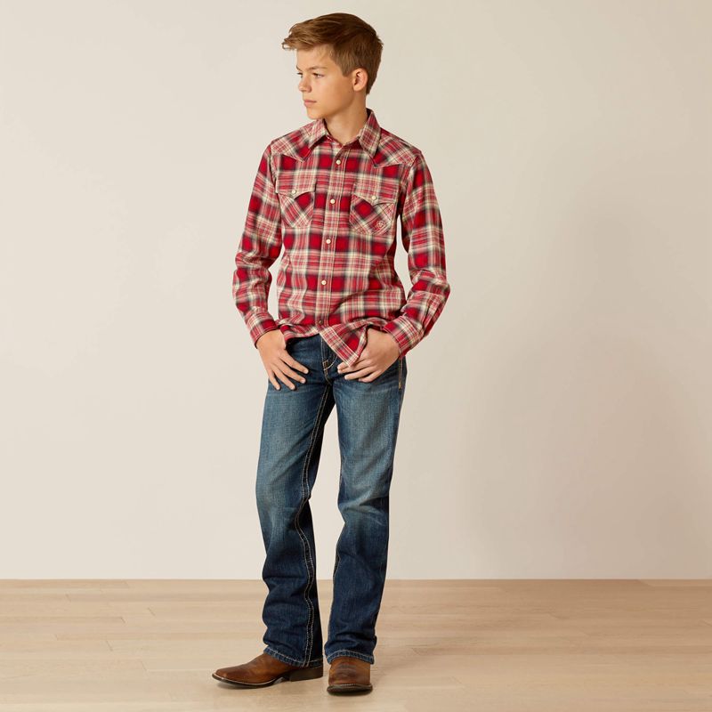 Ariat Herschel Retro Fit Shirt Chili Pepper Enfant | GHD-96800128