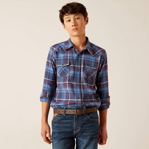 Ariat Harim Retro Fit Shirt Indigo Enfant | CYX-40764895