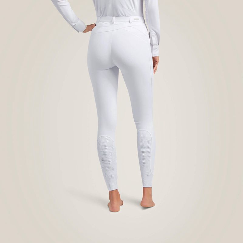 Ariat Triton Grip Knee Patch Breech Blanche Femme | CCX-46038780