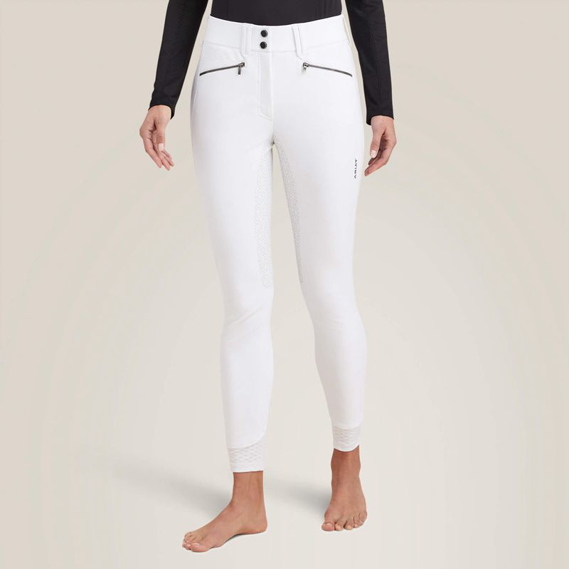 Ariat Tri Factor X Bellatrix Full Seat Breech Blanche Femme | OZL-60098877