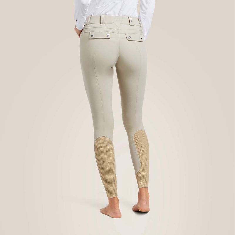 Ariat Tri Factor Grip Knee Patch Breech Tan Femme | RPT-44702576