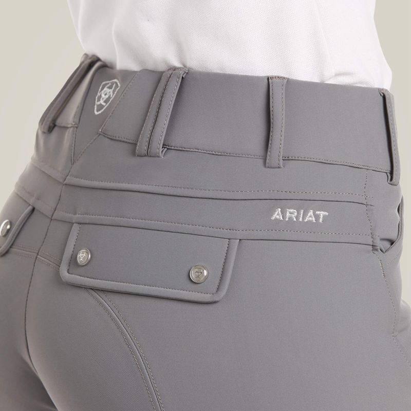 Ariat Tri Factor Grip Knee Patch Breech Grise Femme | QAA-43935761