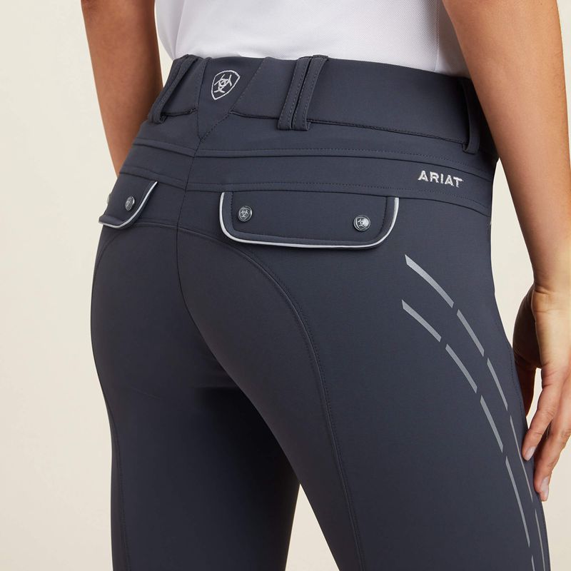 Ariat Tri Factor Lumina Grip Knee Patch Breech Ebony Femme | QHB-44284281