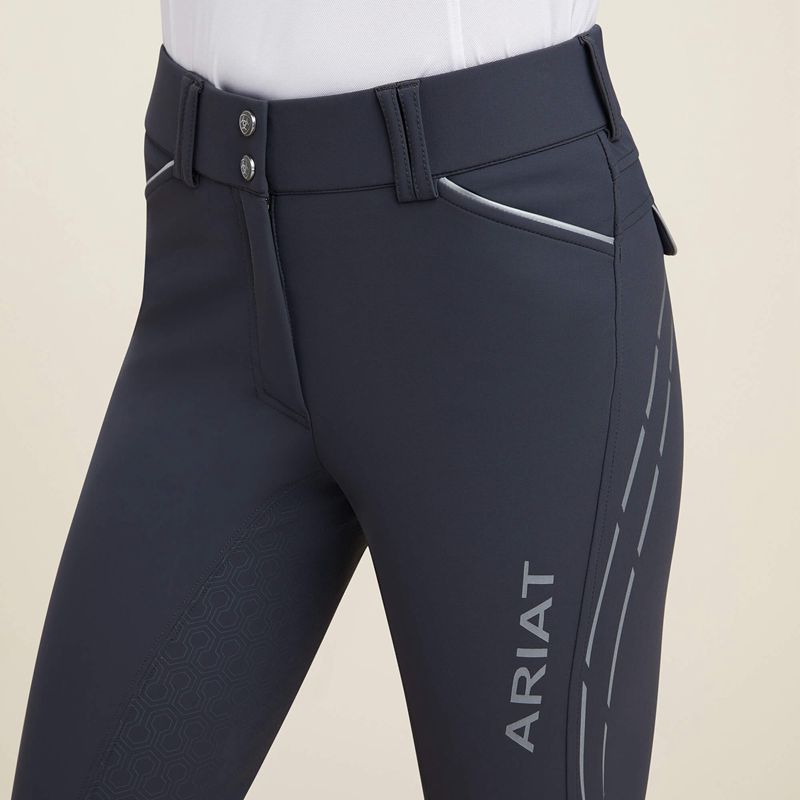 Ariat Tri Factor Lumina Grip Full Seat Breech Ebony Femme | RMV-56068987