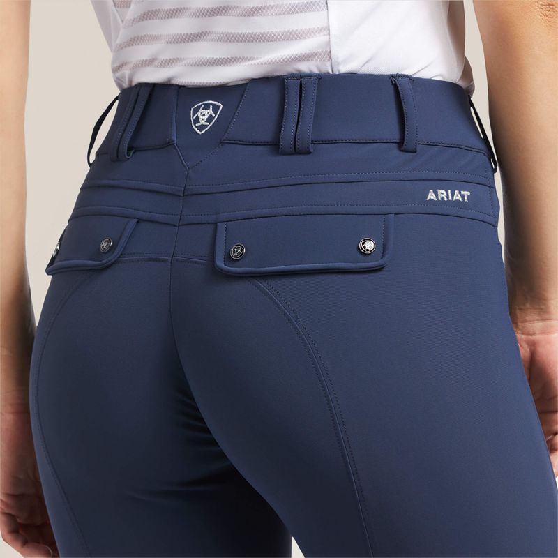 Ariat Tri Factor Grip Knee Patch Breech Bleu Femme | CNG-84492996