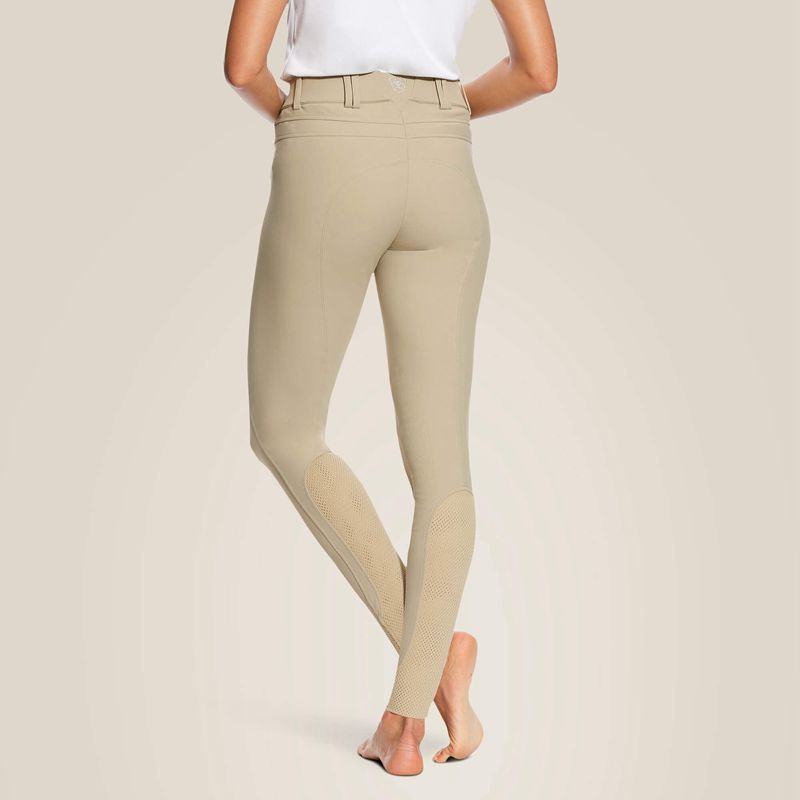 Ariat Tri Factor Eq Grip Knee Patch Breech Tan Femme | YNJ-29722359