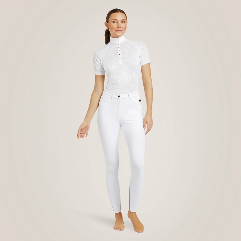 Ariat Speranza Knee Patch Breech Blanche Femme | PEI-11767377