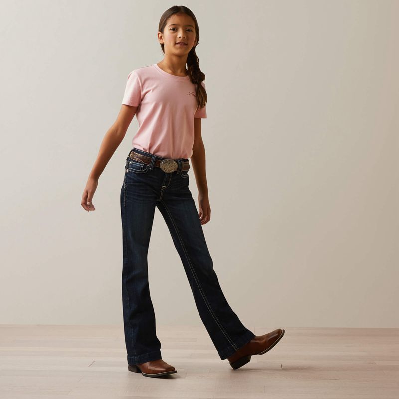 Ariat R.E.A.L. Ryki Wide Leg Jean Nightshade Enfant | CYG-68819564