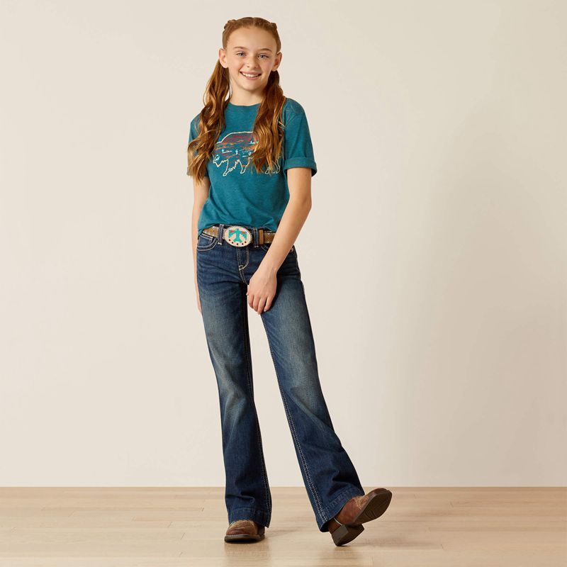 Ariat Olivia Trouser Jeans Pacific Enfant | BQG-06277966