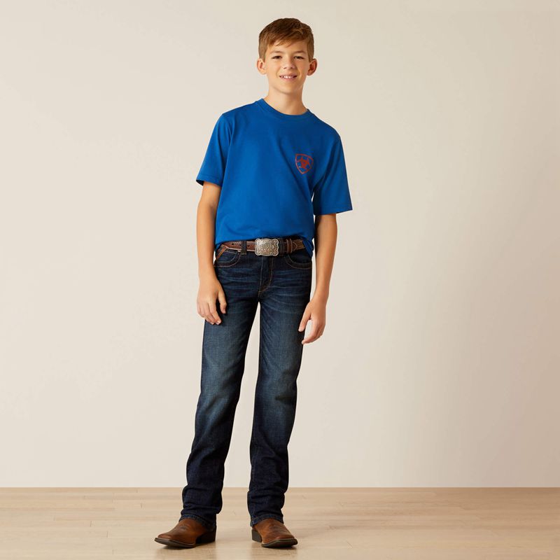 Ariat B5 Slim Romeo Straight Leg Jeans Bleu Enfant | QNL-92993537