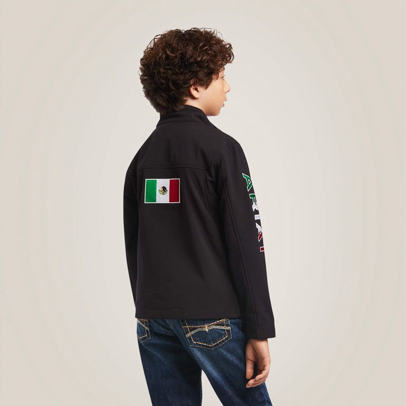 Ariat New Team Softshell Mexico Jacket Noir Enfant | PQD-73583072