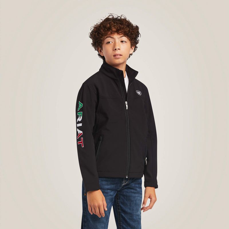 Ariat New Team Softshell Mexico Jacket Noir Enfant | PQD-73583072