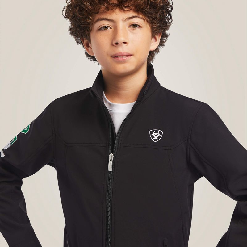 Ariat New Team Softshell Mexico Jacket Noir Enfant | PQD-73583072