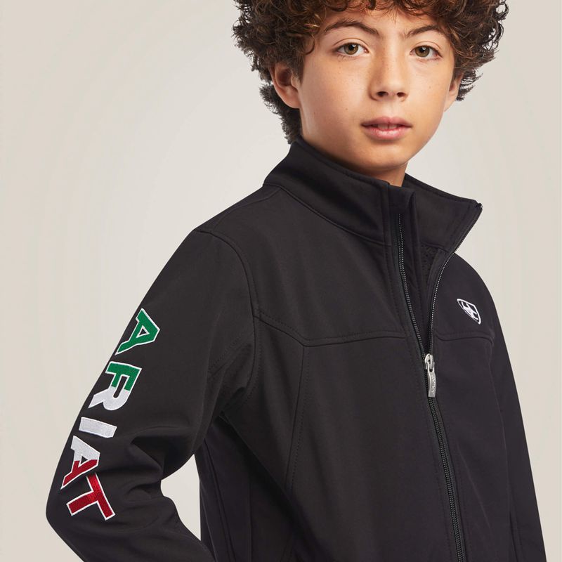 Ariat New Team Softshell Mexico Jacket Noir Enfant | PQD-73583072