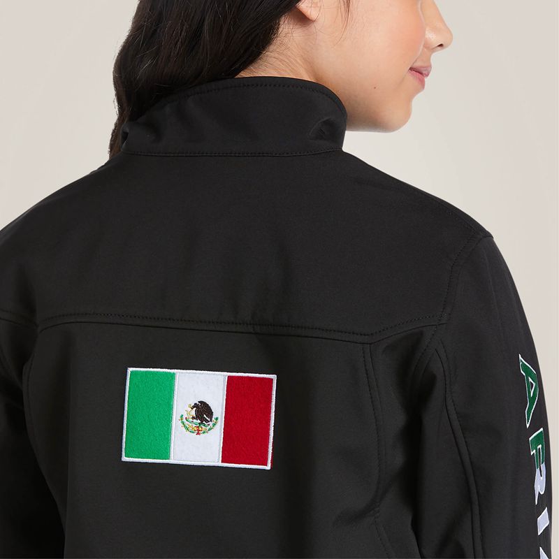 Ariat New Team Softshell Mexico Jacket Noir Enfant | PQD-73583072