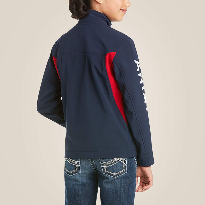 Ariat New Team Softshell Jacket Bleu Marine Enfant | SEP-28271195