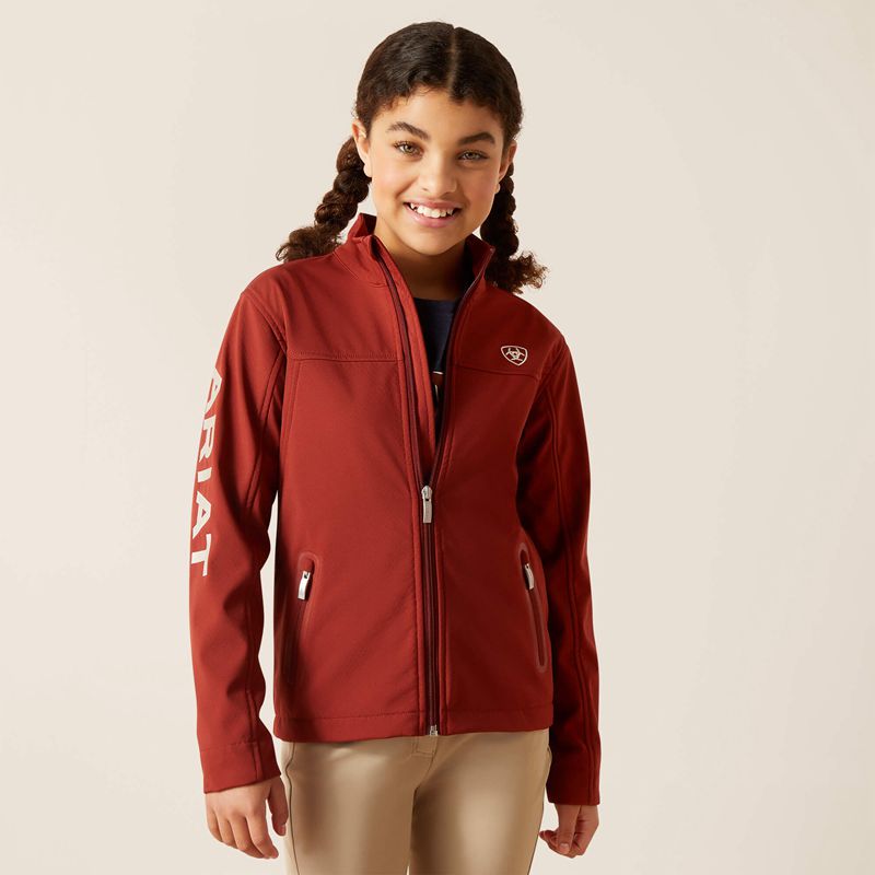 Ariat New Team Softshell Jacket Fired Brick Enfant | UXG-05006119