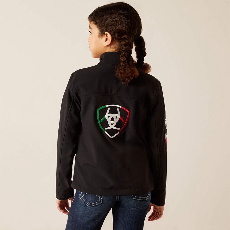 Ariat New Team Softshell Brand Jacket Noir Enfant | LCF-17711298